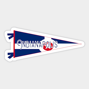 Indianapolis Flag Pennant Sticker